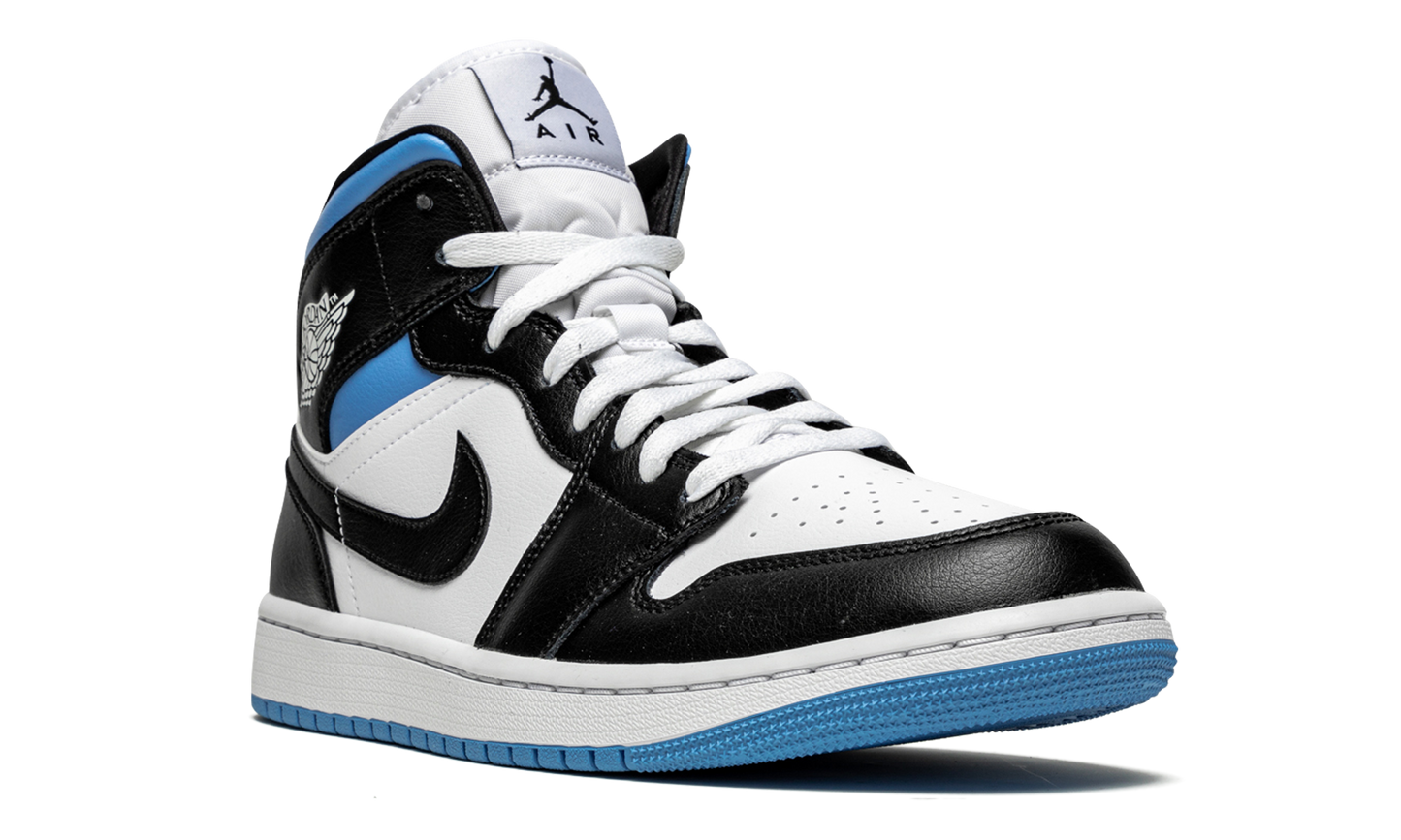 AIR JORDAN 1 MID WMNS Black / White / University Blue BQ6472 102