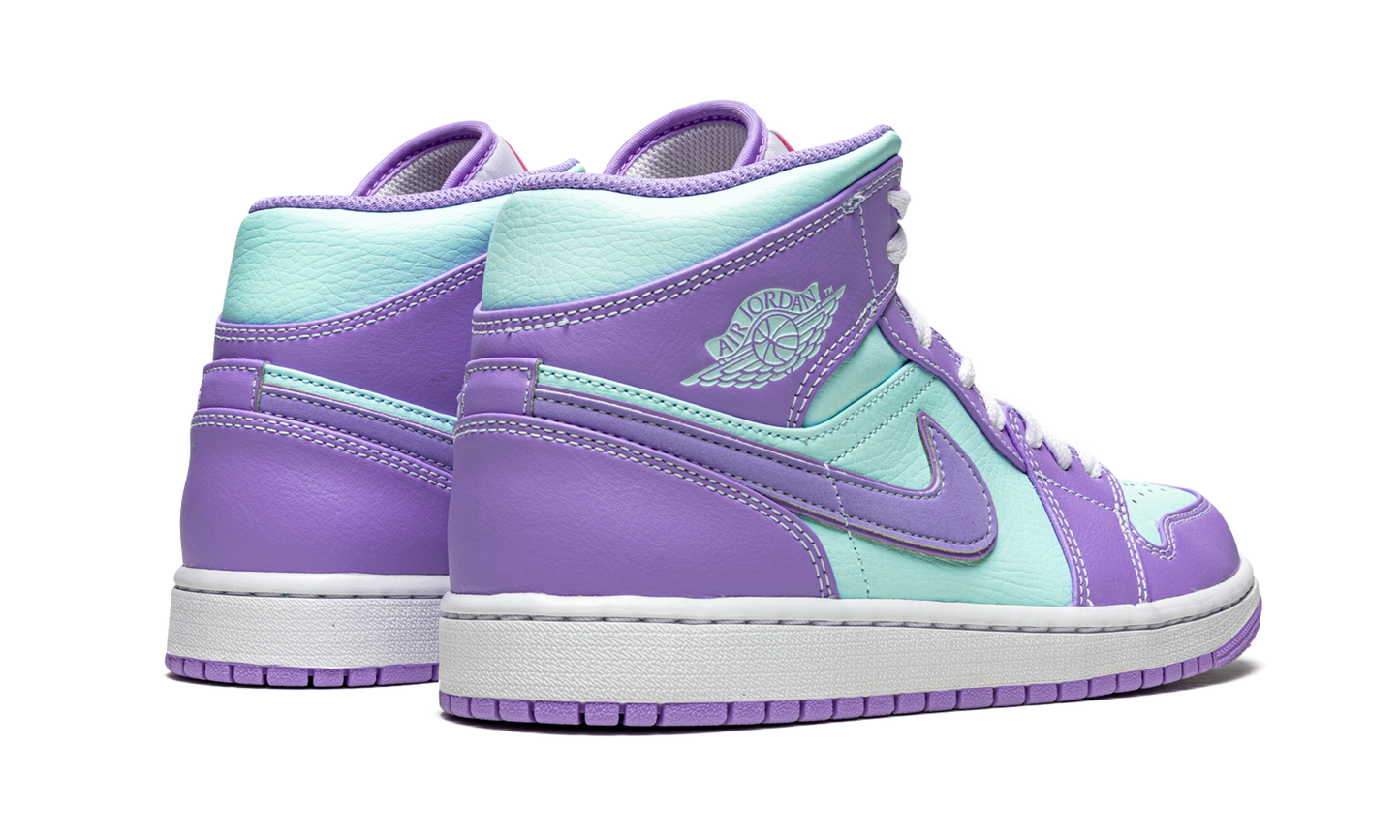 Air Jordan 1 Mid Purple Pulse / Glacier Blue 554724 500