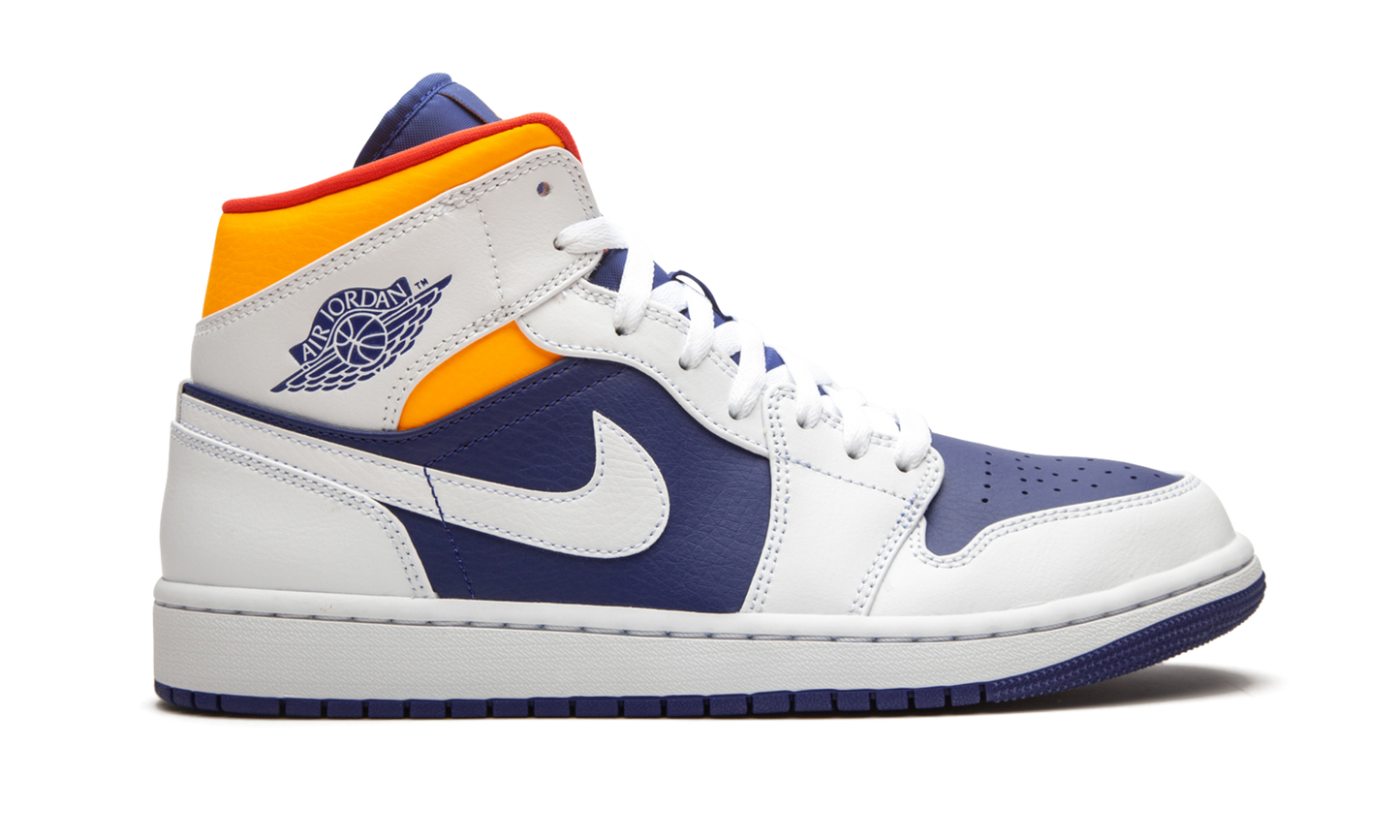 Air Jordan 1 Mid Royal Blue / Laser Orange 554724 131