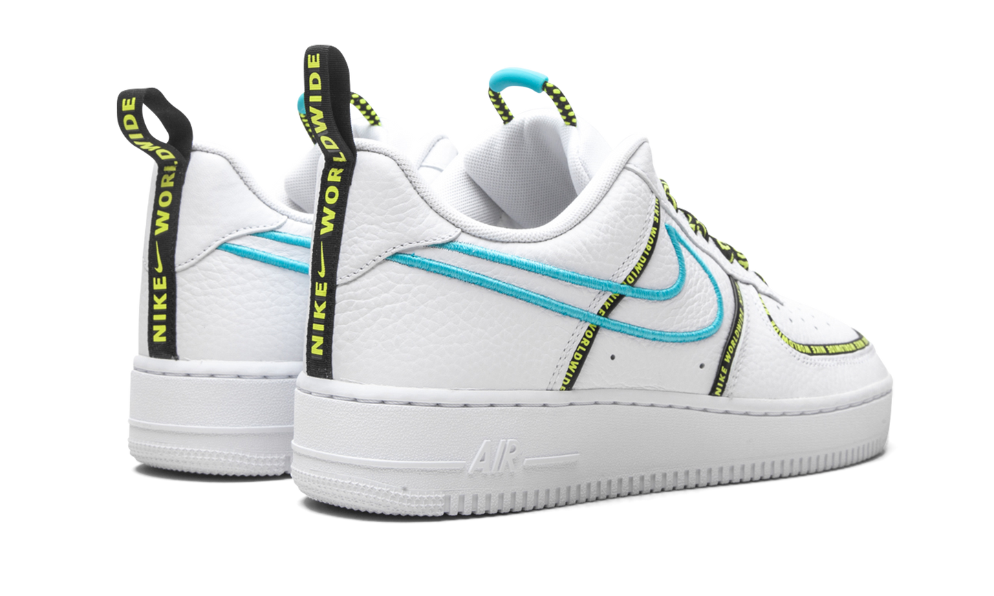 Nike Air Force 1 Low "Worldwide White Blue Fury Volt"
