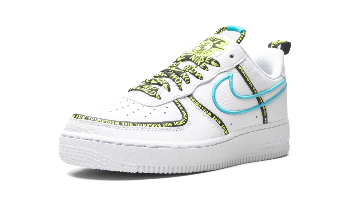 Nike Air Force 1 Low "Worldwide White Blue Fury Volt"