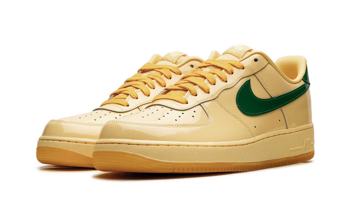 Nike Air Force 1 Low "Patent Leather Topaz Gold Pine Green" IO4489 700