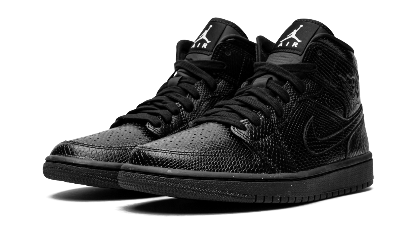 AIR JORDAN 1 MID WMNS Black Snakeskin BQ6472 010