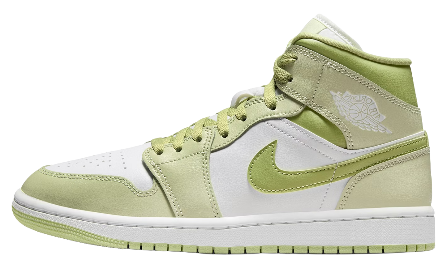 Jordan 1 Mid WMNS Olive Aura Lawn BQ6472 302
