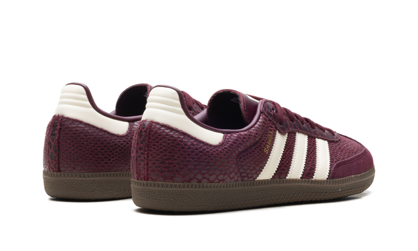 Adidas Samba OG WMNS "Snakeskin Maroon Cream White" IH3979