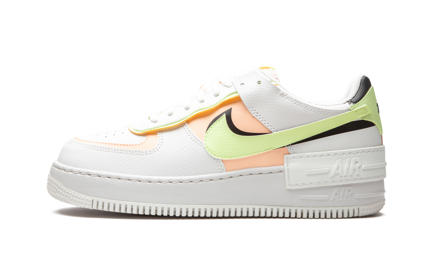 Nike AIR FORCE 1 SHADO MNS WMNS White / Barely Volt / Crimson Tint