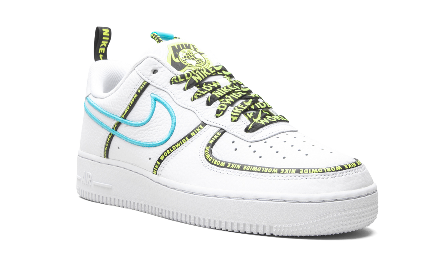 Nike Air Force 1 Low "Worldwide White Blue Fury Volt"
