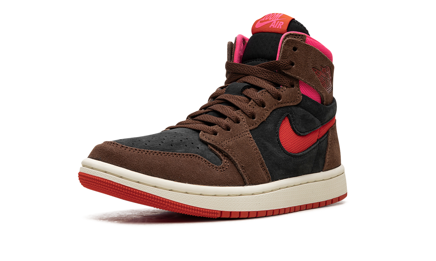 AIR JORDAN 1 ZOOM AIR CMFT WMNS Cacao Wow/Picante Red/Black/Hyper Pink