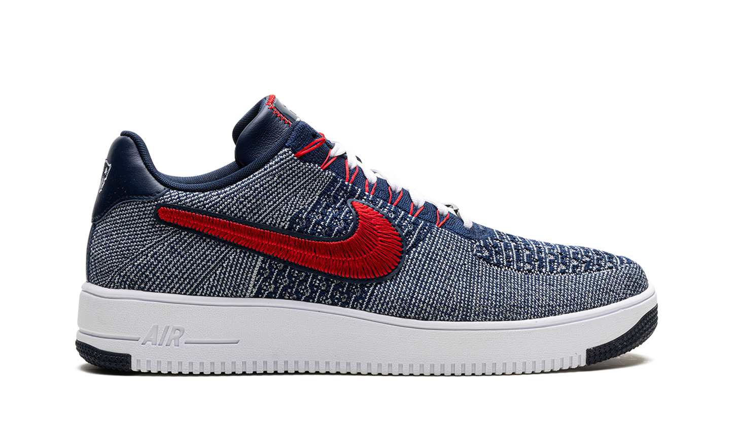 Nike Air Force 1 Ultra Flyknit Low "Patriots Robert Kraft Wolf Grey" FV4079 012