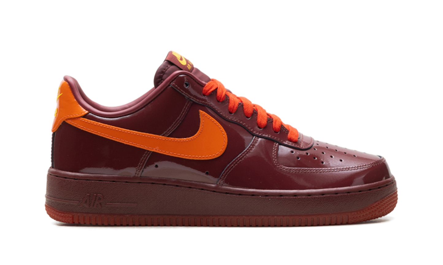 Nike Air Force 1 Low "Patent Leather Dark Team Red Safety Orange" IO4489 601