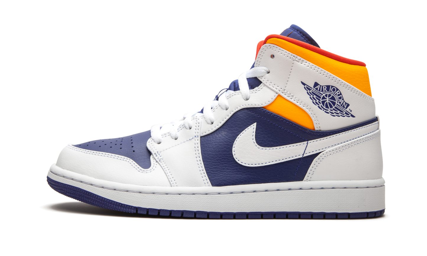 Air Jordan 1 Mid Royal Blue / Laser Orange 554724 131