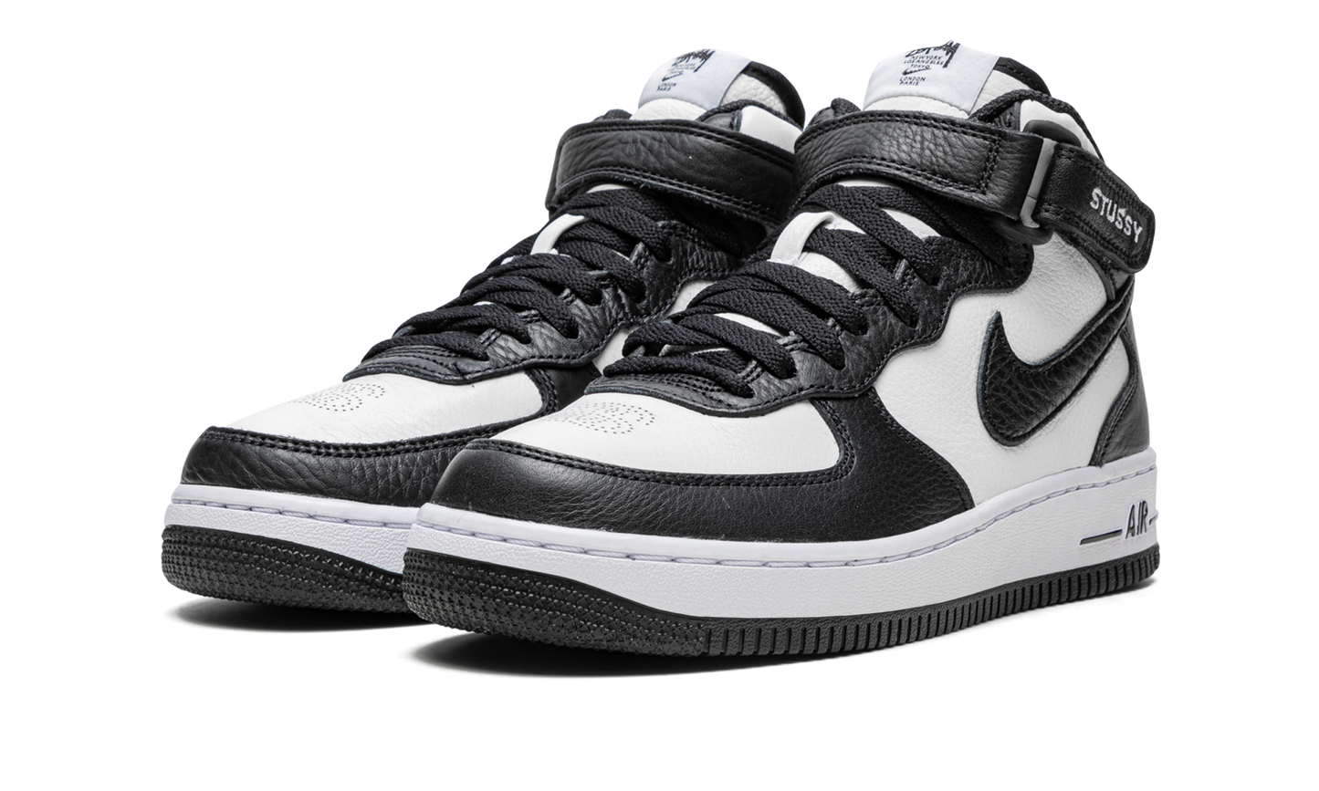 Nike Air Force 1 Mid "Stussy - Light Bone Black" DJ7840 002