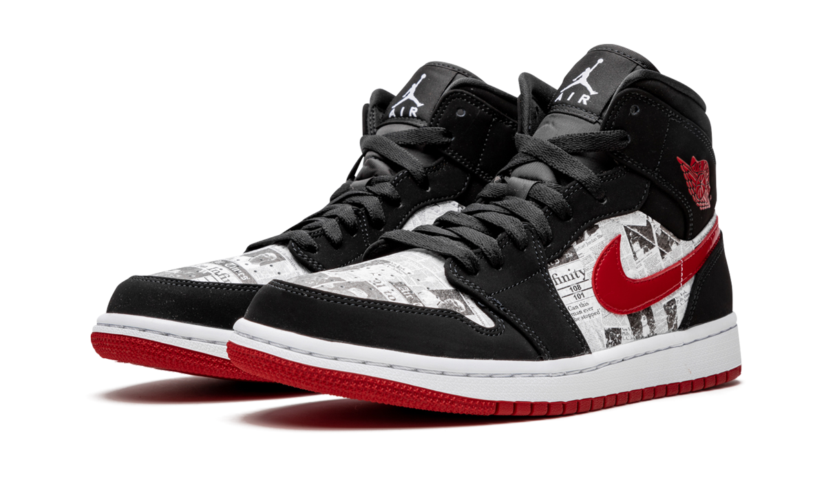 Air Jordan 1 Mid SE Newspaper Air Times 852542 061