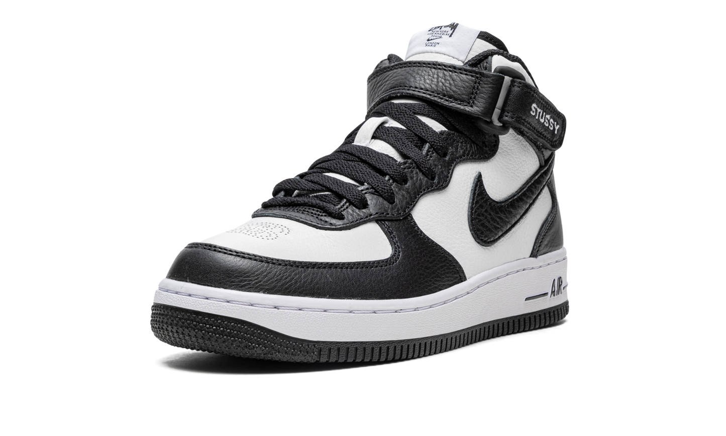 Nike Air Force 1 Mid "Stussy - Light Bone Black" DJ7840 002