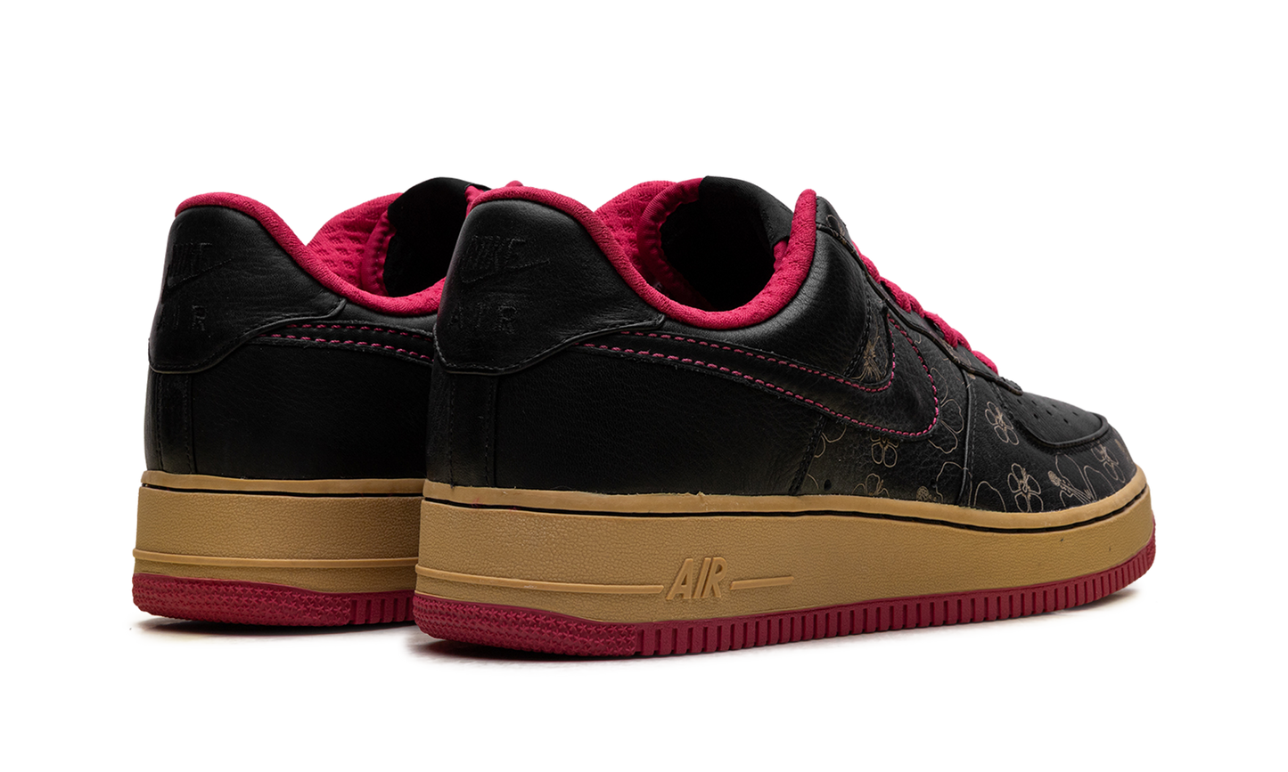 Nike Air Force 1 Premium '07 "Black/Black-Cerise-Metallic Gold" 315180 001