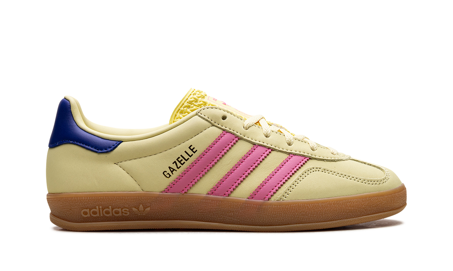Adidas Gazelle Indoor WMNS "Powder Yellow Lucid Pink Royal" JI2719