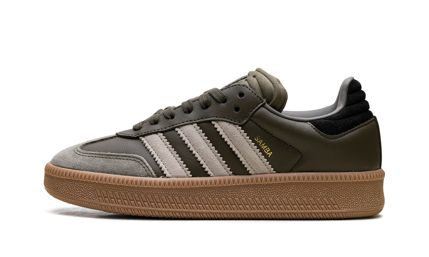 Adidas Samba XLG "Olive Strata Wonder Beige Gold Metallic" JQ2387