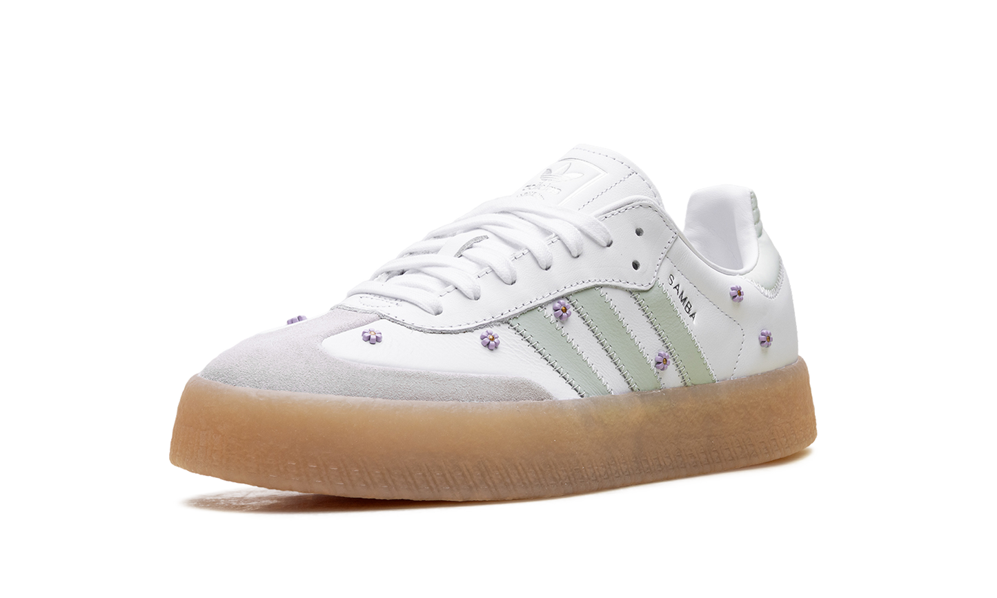 Adidas Sambae WMNS "Floral White Linen Green Gum" JS3954