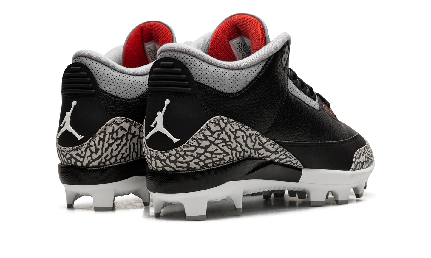 Air Jordan 3 Cleats Black Cement FZ8627 001