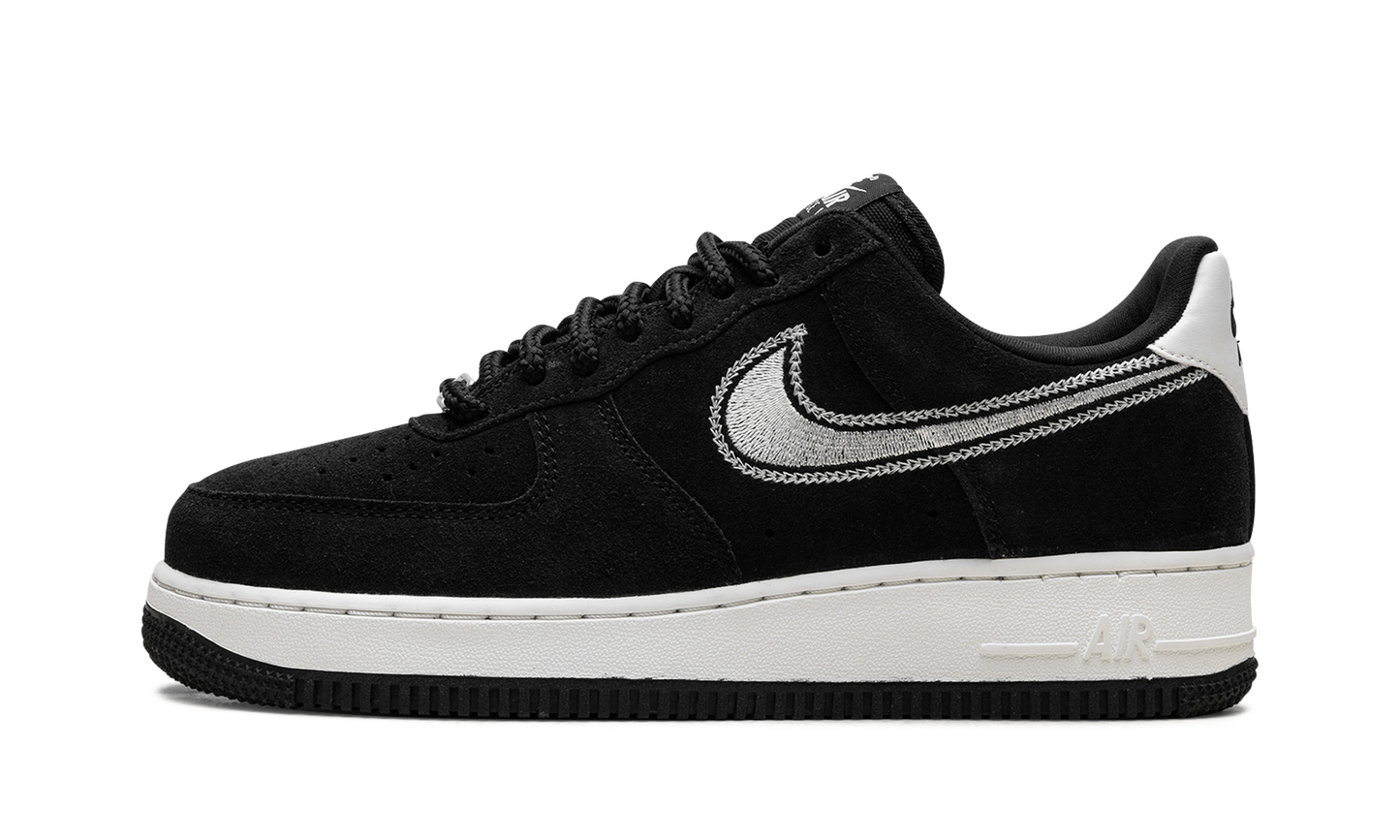 Nike Air Force 1 Low '07 LV8 "Black Sail Embroidered Swoosh" HJ4465 001