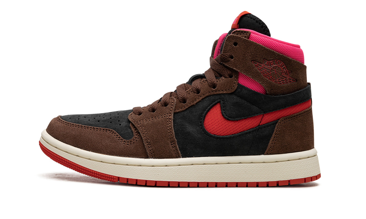 AIR JORDAN 1 ZOOM AIR CMFT WMNS Cacao Wow/Picante Red/Black/Hyper Pink