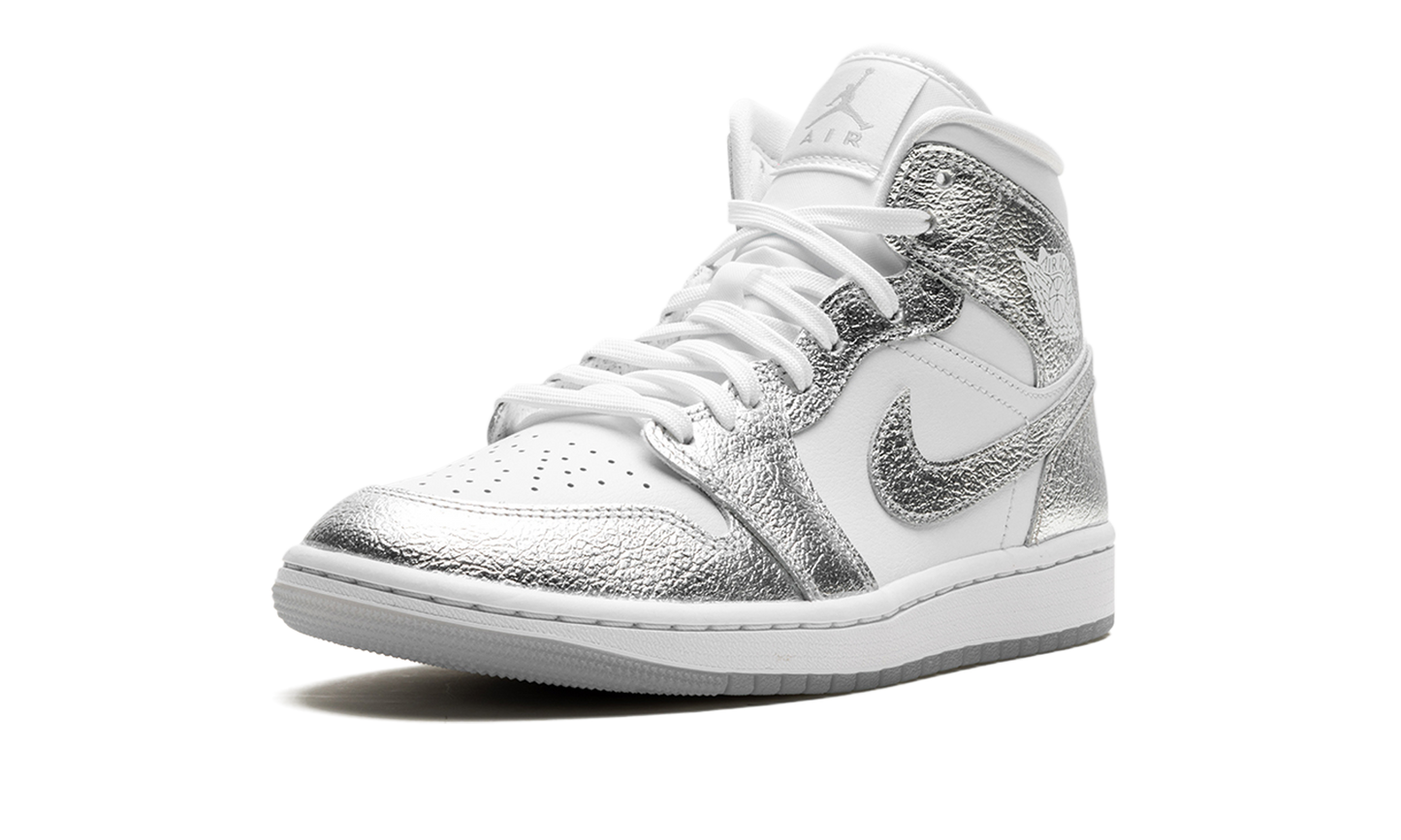 Air Jordan 1 Mid SE WMNS Metallic Silver FN5031 100