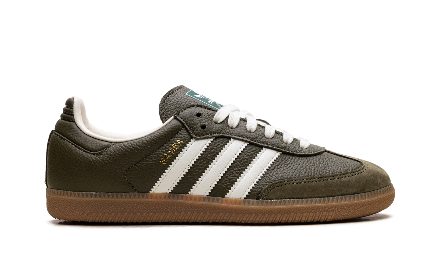 Adidas Samba OG "med dark khaki/off-white/gum" JR0890
