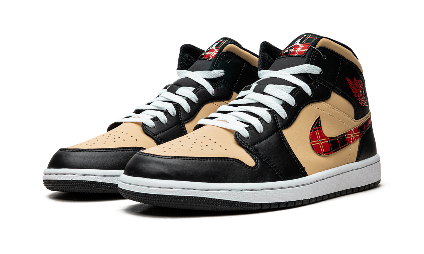 Air Jordan 1 Mid SE Tartan Swoosh DZ5329 001