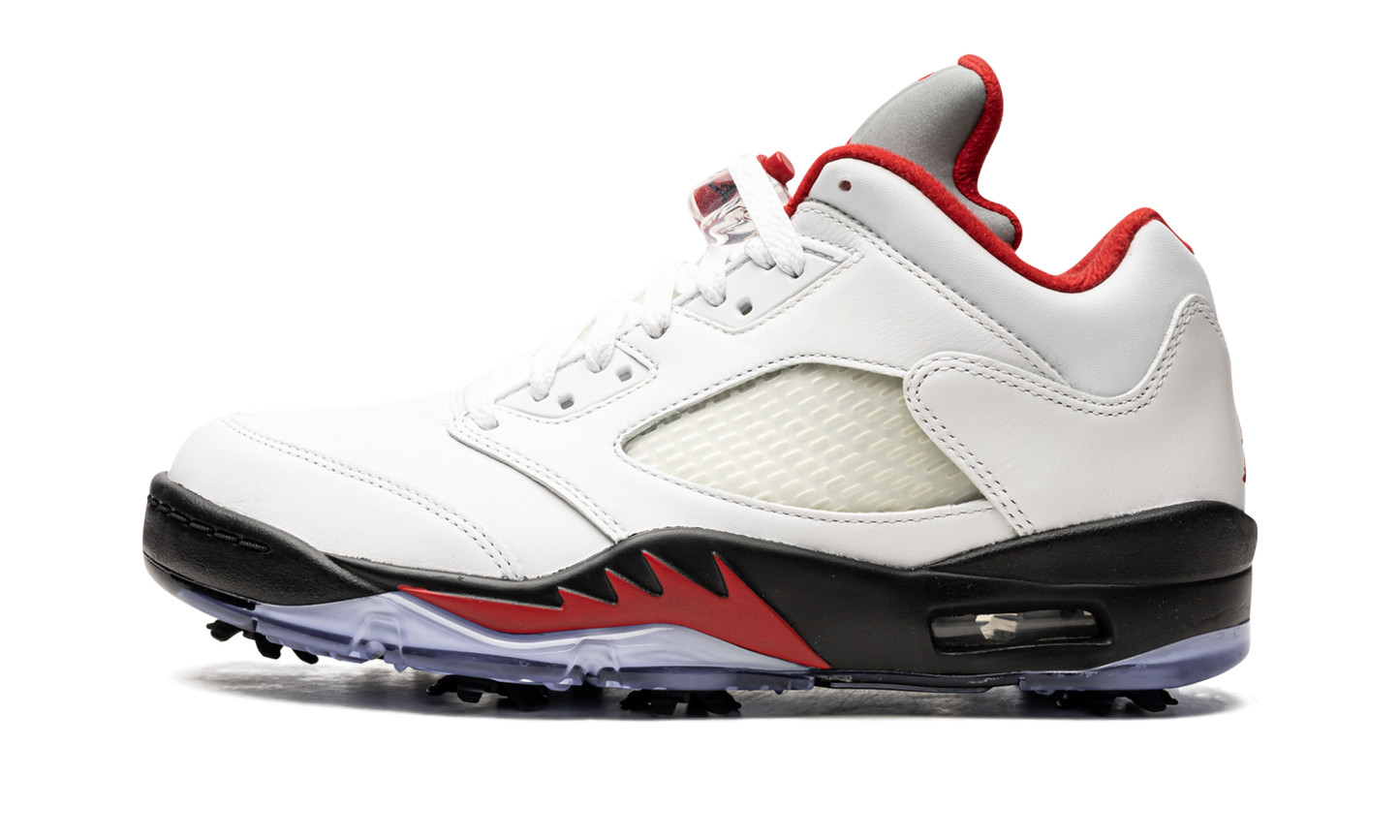 Air Jordan 5 Low Golf Fire Red - Silver Tongue CU4523 100