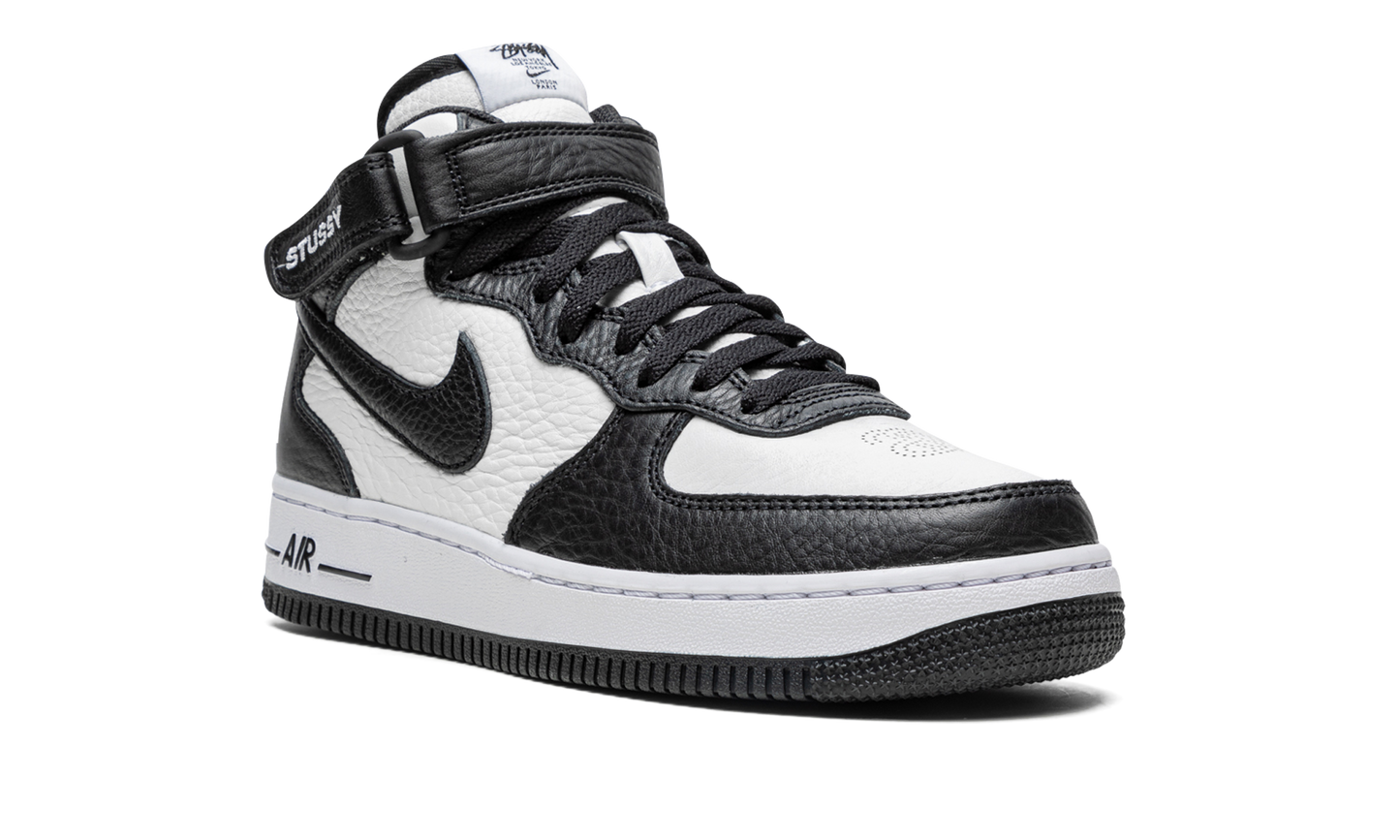 Nike Air Force 1 Mid "Stussy - Light Bone Black" DJ7840 002
