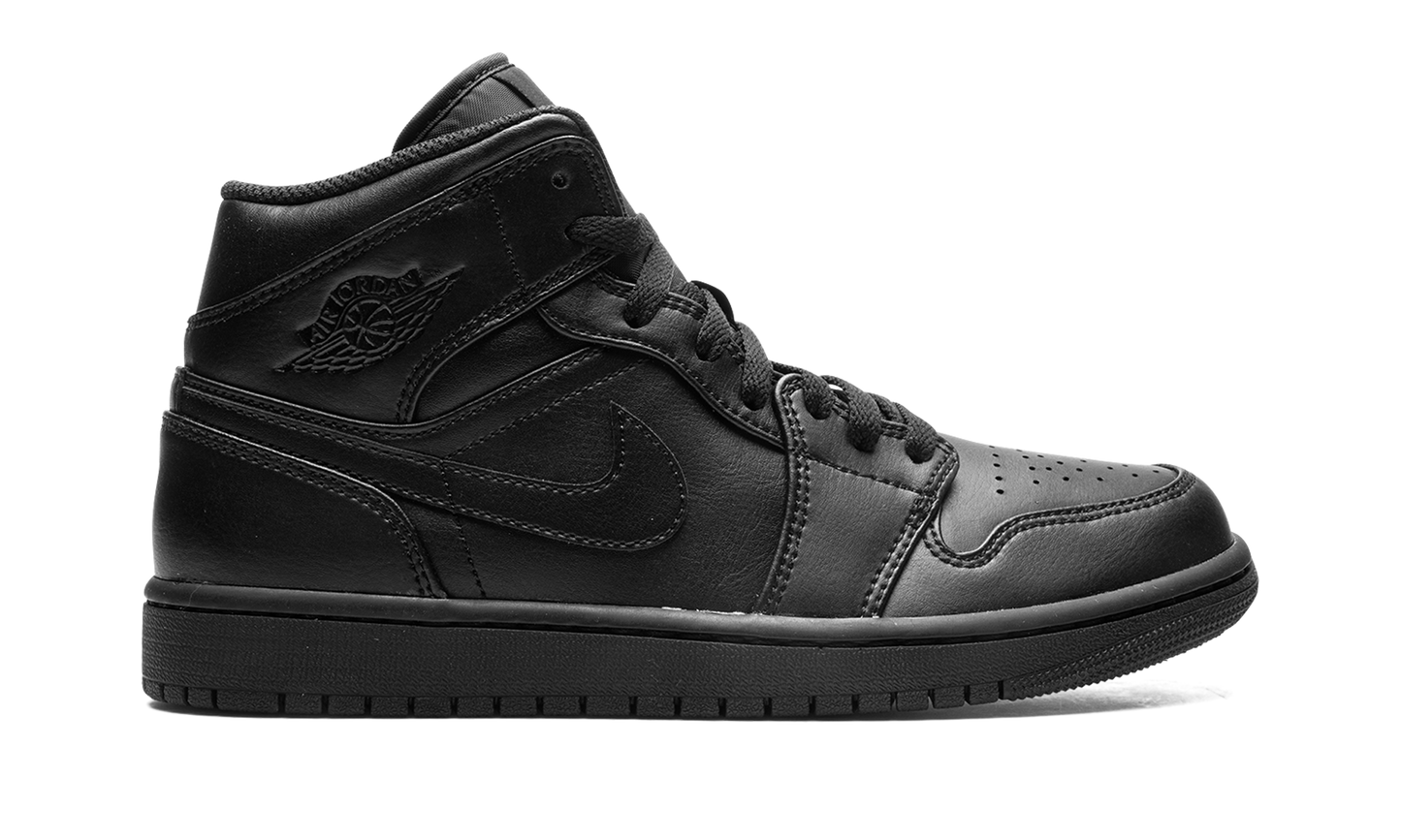 Air Jordan 1 Mid Triple Black 554724 093