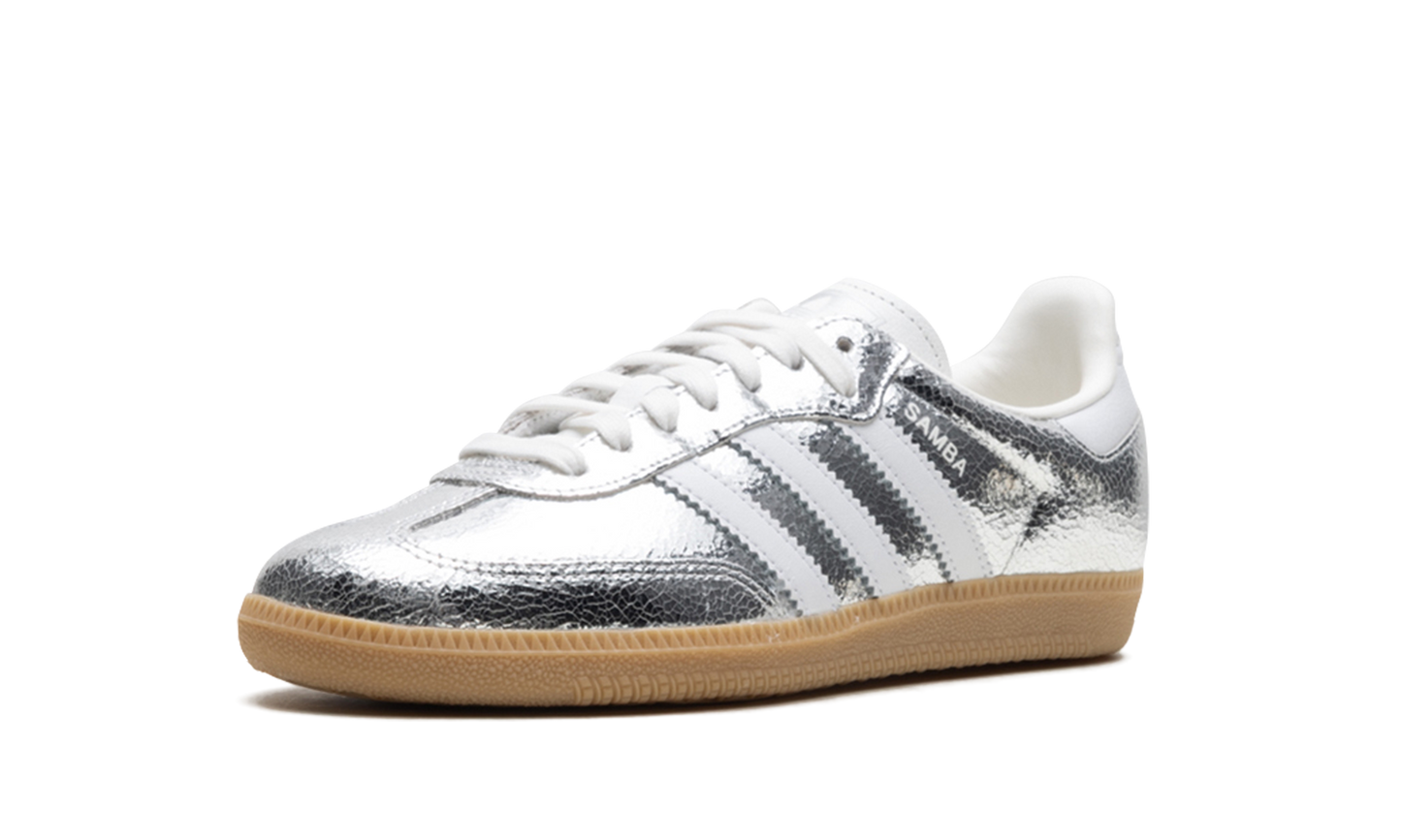 Adidas Samba OG WMNS "Silver Metallic Cracked Leather" JR0035