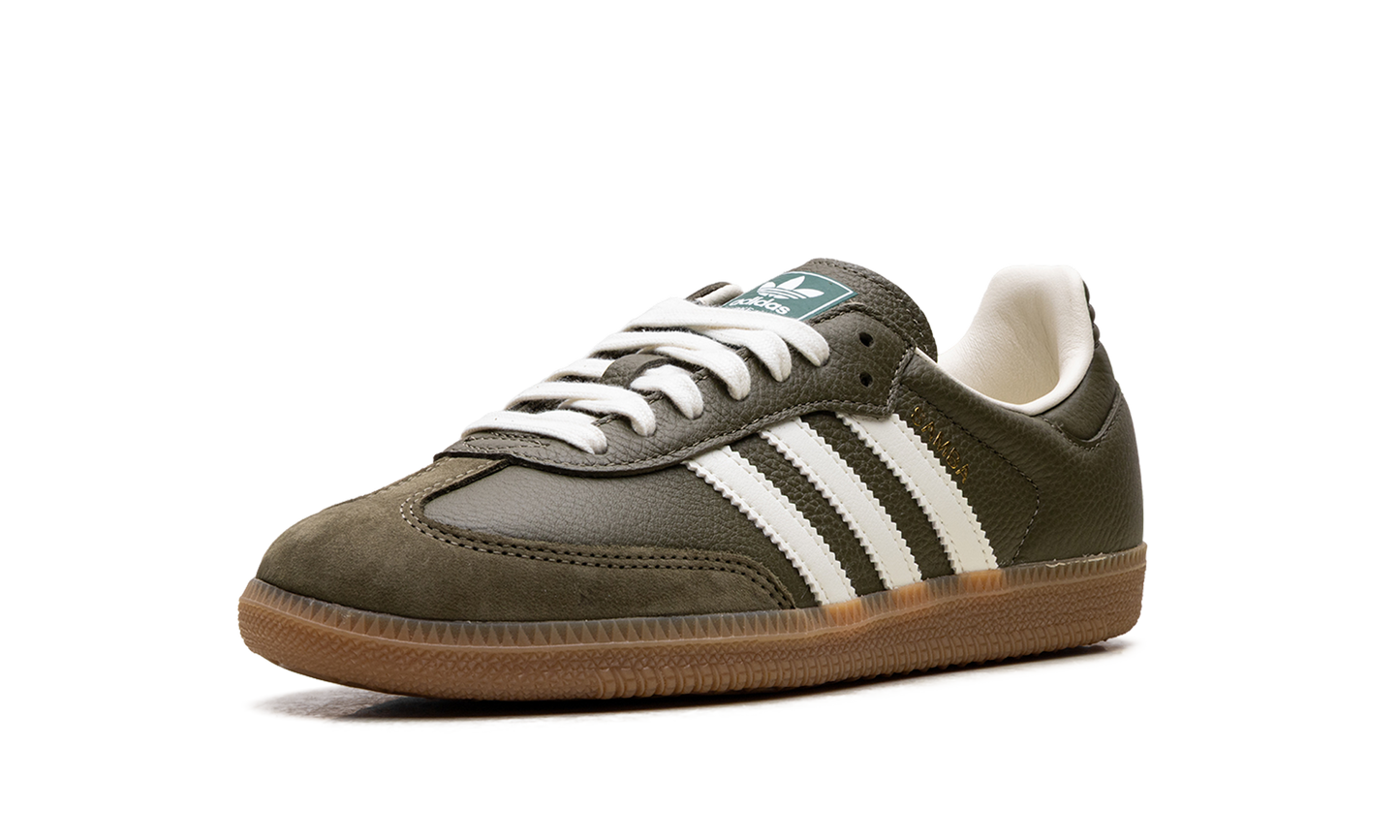 Adidas Samba OG "med dark khaki/off-white/gum" JR0890
