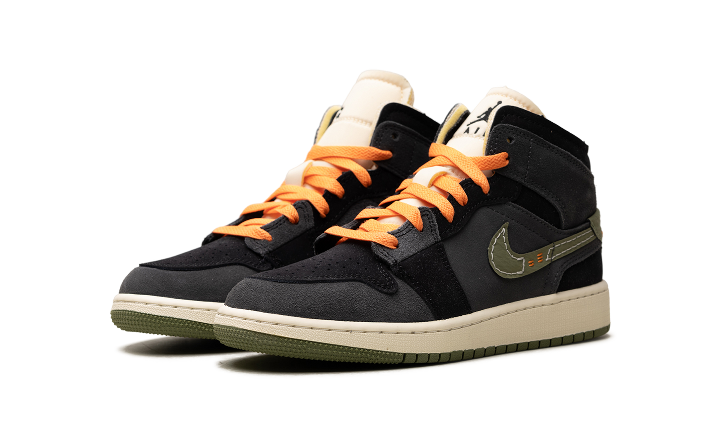 Air Jordan 1 Mid SE GS Craft Anthracite Light Olive FD5847 003