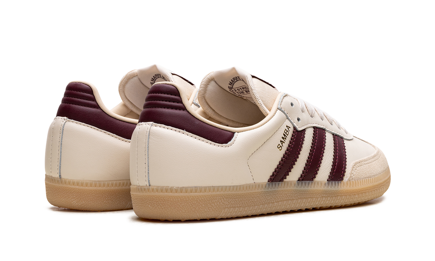 Adidas Samba OG "Cream White / Burgundy" JS3830
