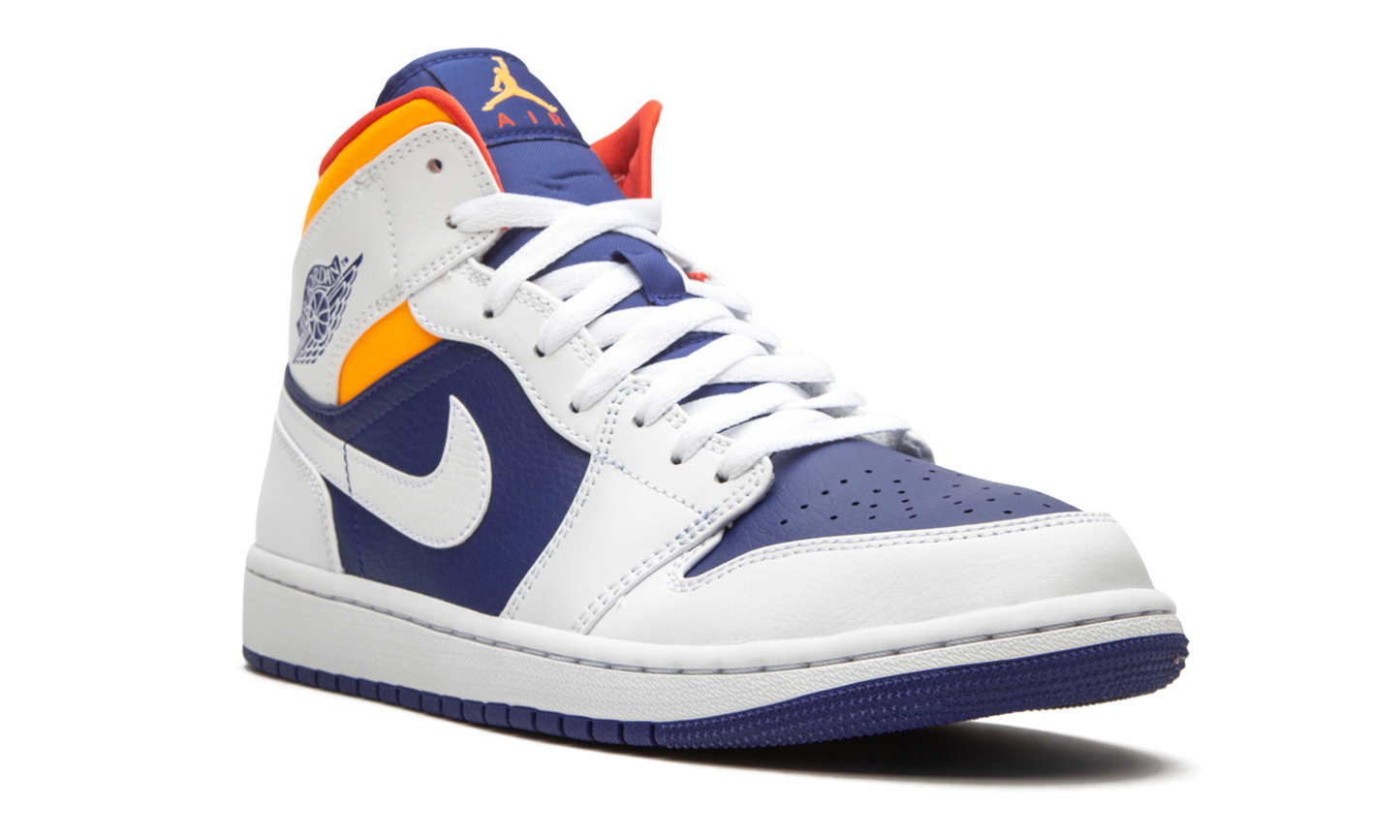 Air Jordan 1 Mid Royal Blue / Laser Orange 554724 131