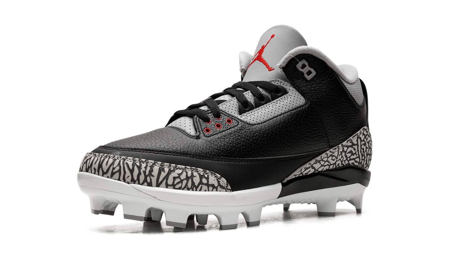 Air Jordan 3 Cleats Black Cement FZ8627 001