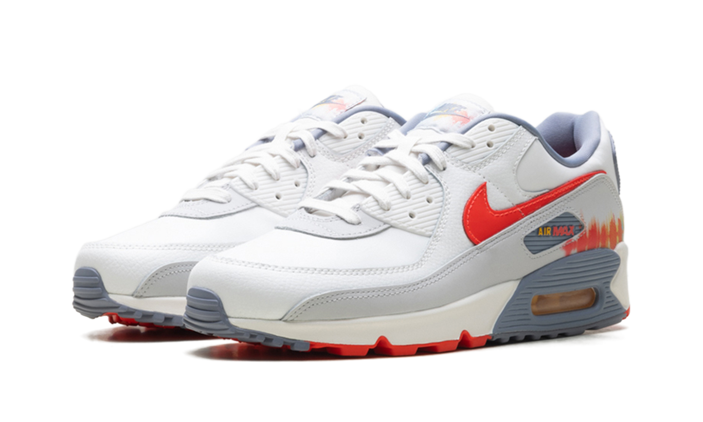 Nike Air Max 90 Premium "Summit White Ashen Slate Pure Platinum Bright Crimson" HJ9147 121