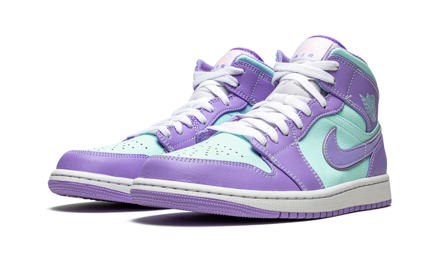 Air Jordan 1 Mid Purple Pulse / Glacier Blue 554724 500