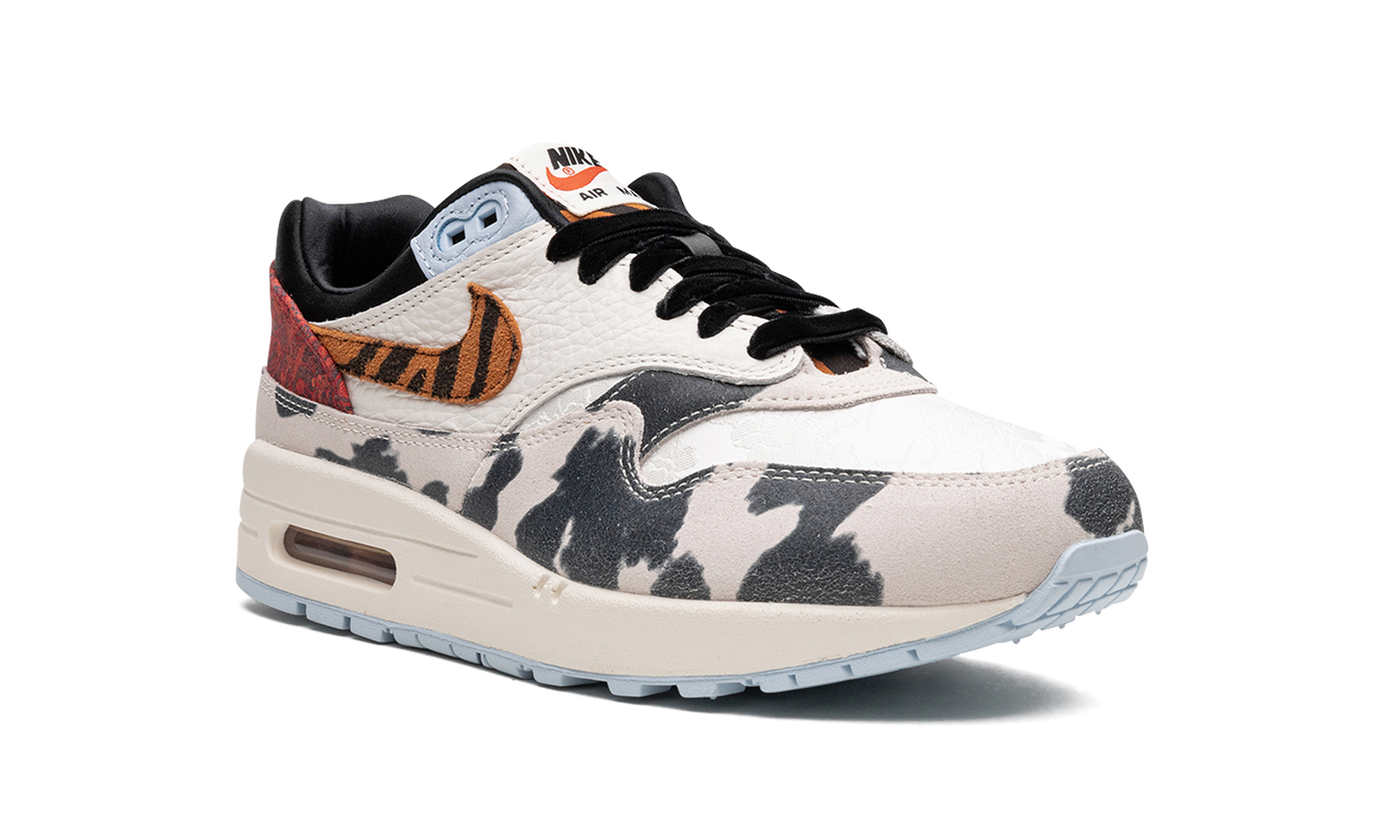Nike AIR MAX 1 '87 MNS WMNS "Tiger Swoosh Cow Print" FD0827 133