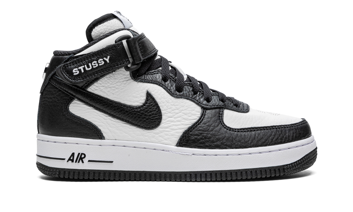 Nike Air Force 1 Mid "Stussy - Light Bone Black" DJ7840 002