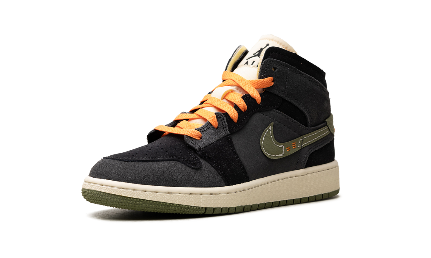 Air Jordan 1 Mid SE GS Craft Anthracite Light Olive FD5847 003