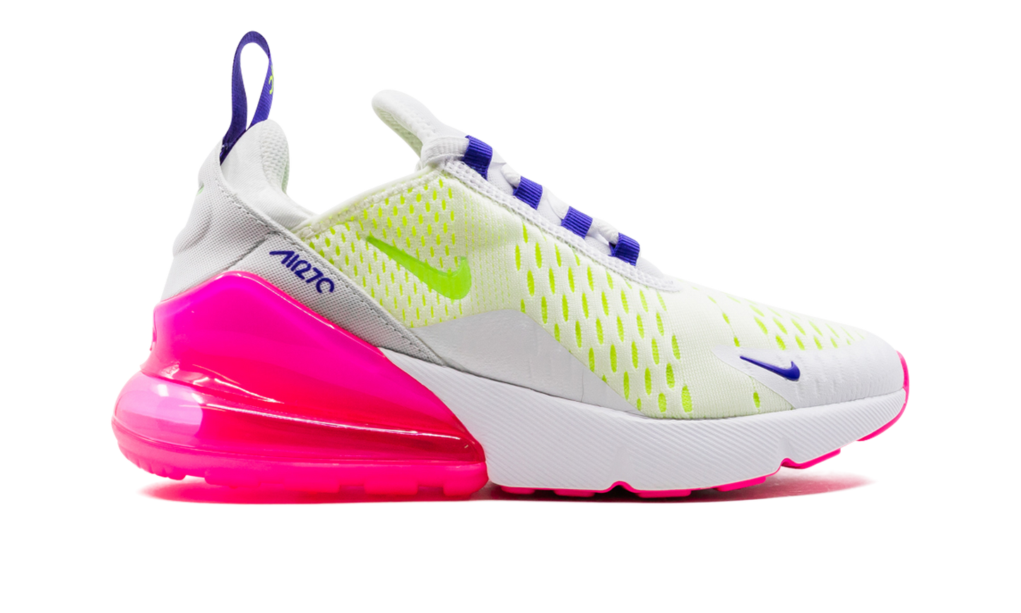 Nike AIR MAX 270 MNS WMNS "White / Pink Blast / Volt" DH0252 100