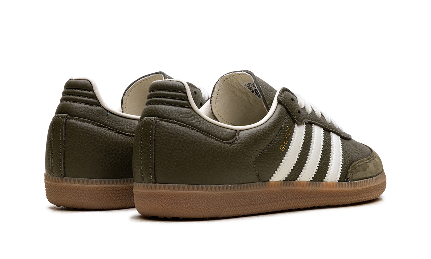 Adidas Samba OG "med dark khaki/off-white/gum" JR0890