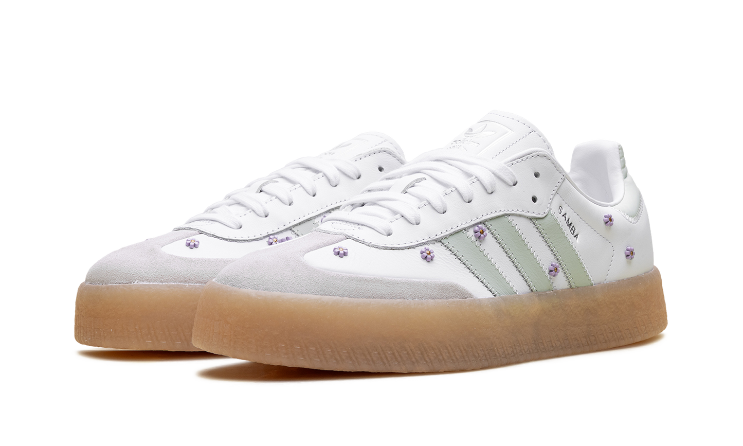 Adidas Sambae WMNS "Floral White Linen Green Gum" JS3954