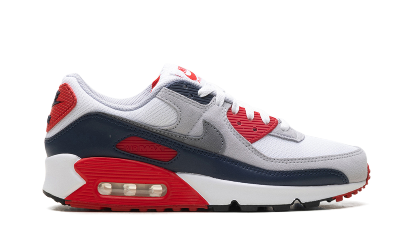 Nike AIR MAX 90 "White/Cool Grey-university Red" DM0029 117