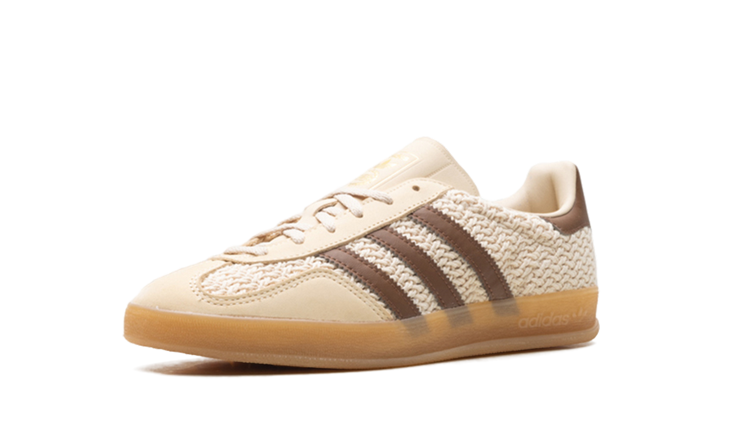 Adidas Gazelle Indoor "Cream/Brown Knit" JS1418