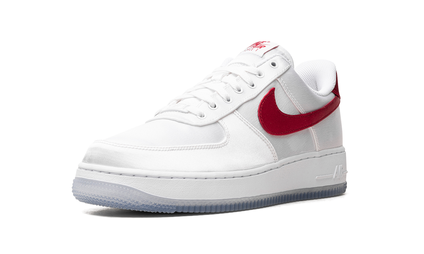 Nike AIR FORCE 1 LO '07 WMNS Satin White Varsity Red DX6541 100