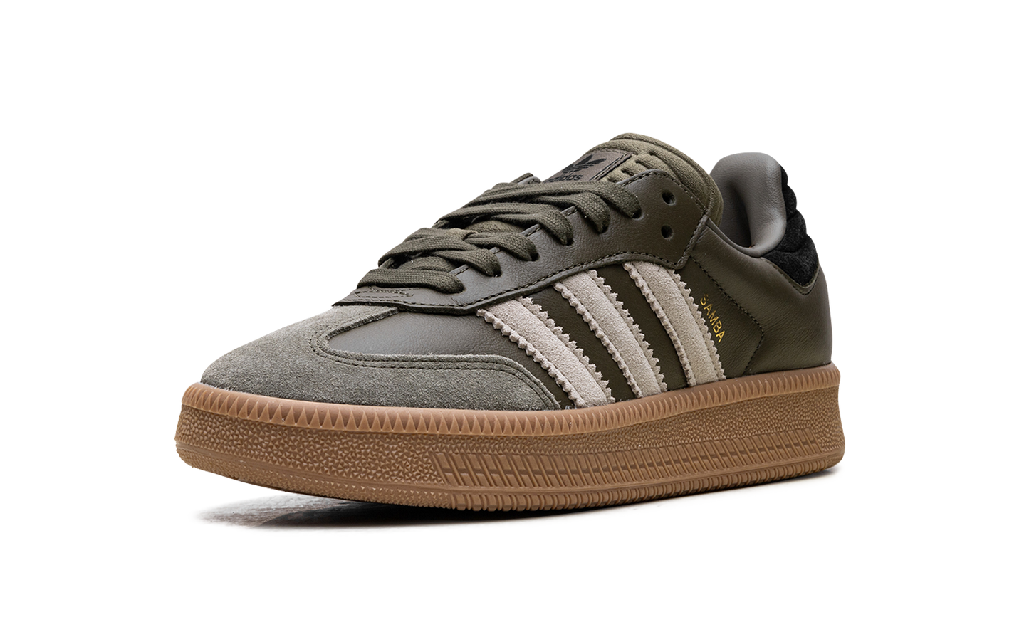 Adidas Samba XLG "Olive Strata Wonder Beige Gold Metallic" JQ2387