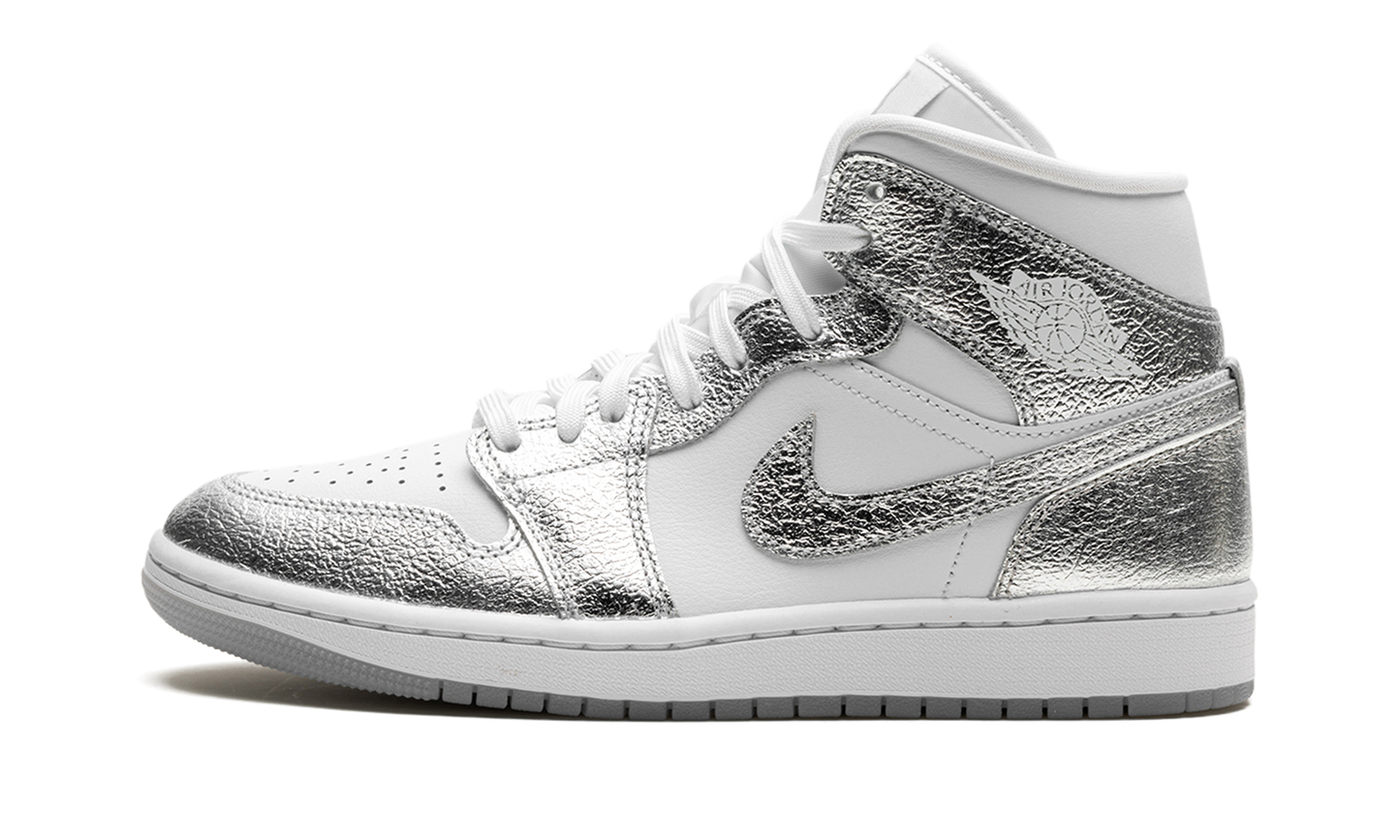 Air Jordan 1 Mid SE WMNS Metallic Silver FN5031 100